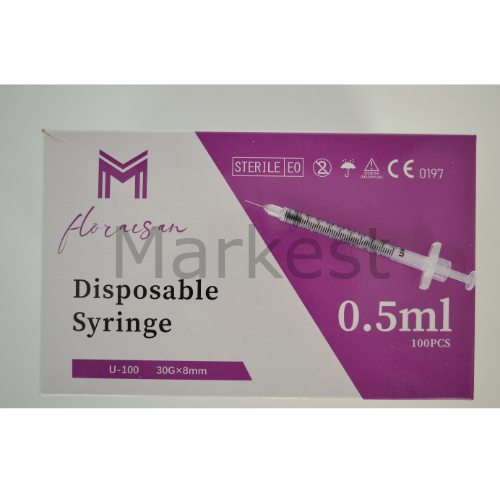 Floraison 0,5ml İnsülin (Botoks) Enjektörü 30G 8MM 100'lü kutu