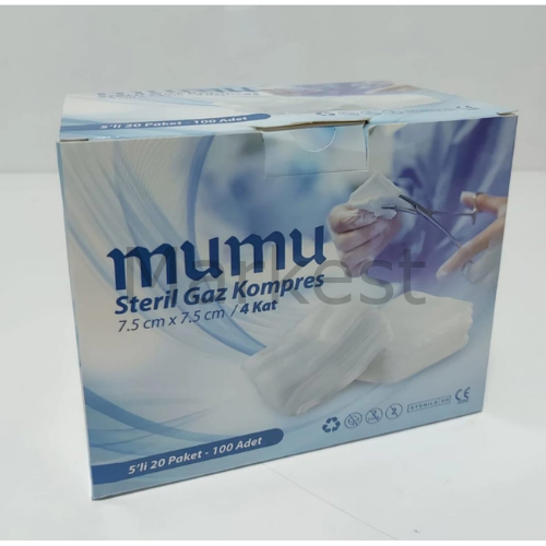 Mumu Steril Gaz Kompres ( Gazlı Bez ) 7,5x7,5cm