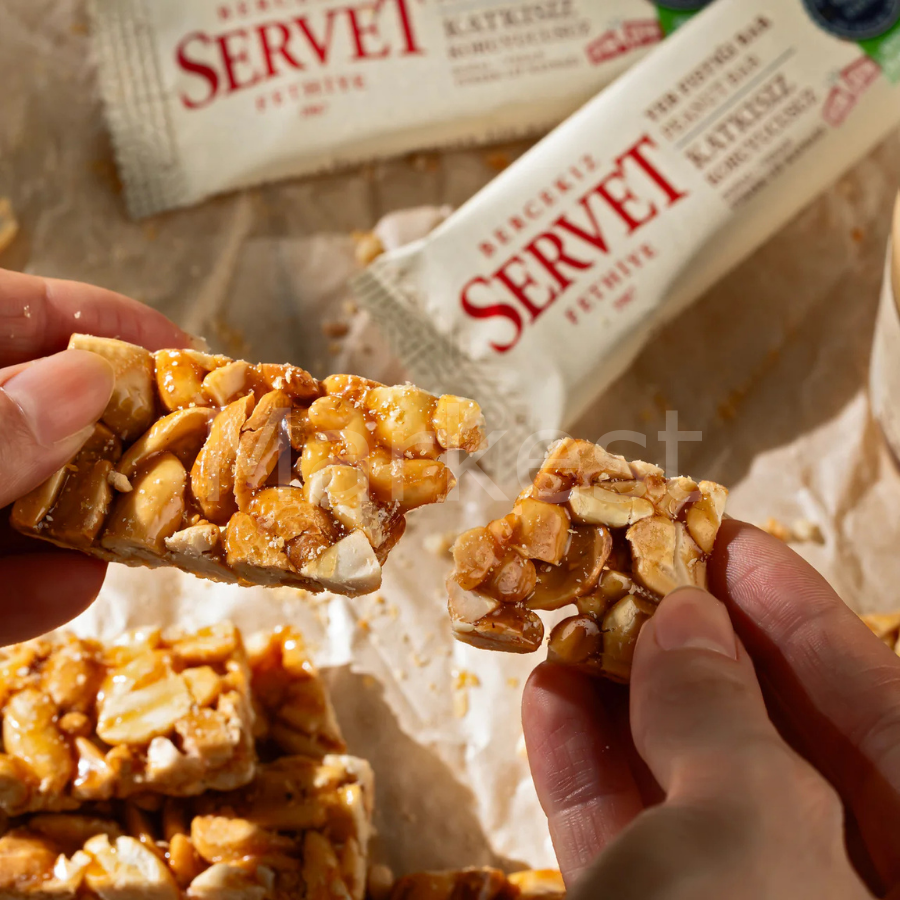 Servet Şeker İlavesiz Yer Fıstığı Krokan Bar 20g