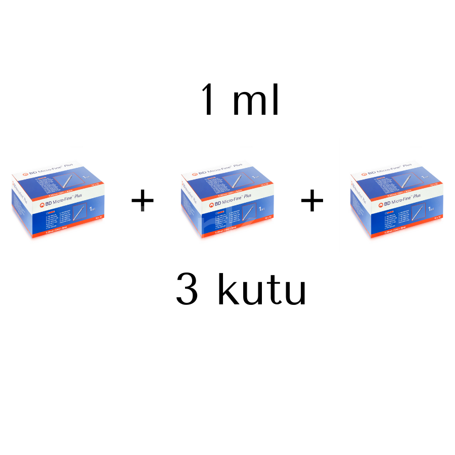 BD 1ml İnsülin (Botoks) Enjektörü 3x100'lü kutu