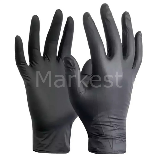 Broche Pudrasız Siyah Nitril Muayene Eldiveni