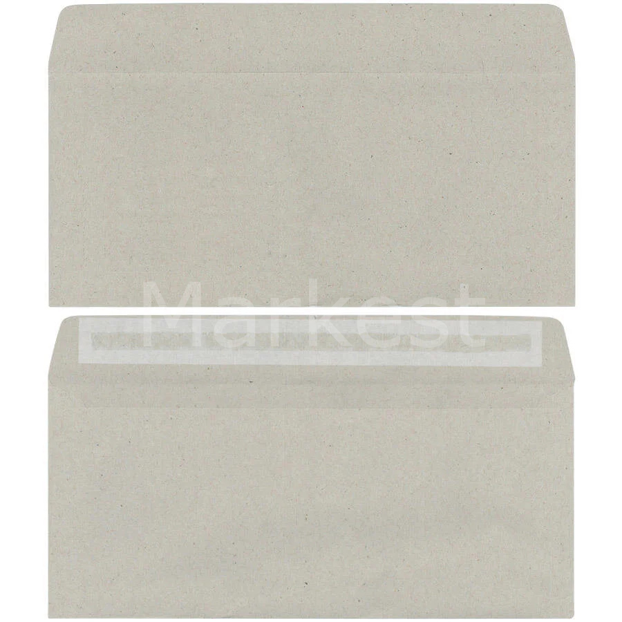 Diplomat Zarf Kraft Penceresiz Silikonlu 10.5 cm x 24 cm 100'lü Paket